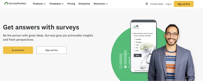 Survey management tool, SurveyMonkey