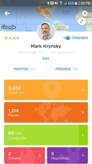 Swarm 5.0 app profile page