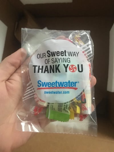 customer retention statistics: customer service example from Sweetwater