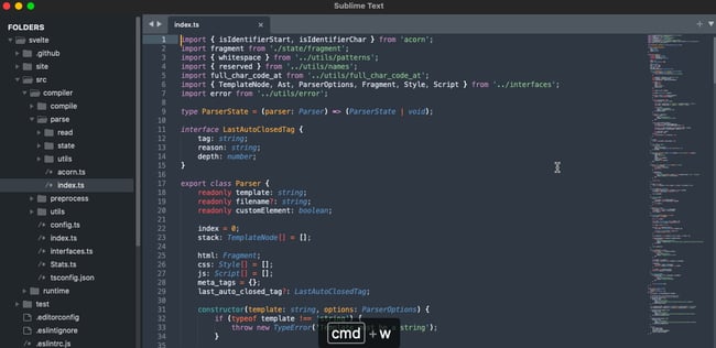 syntax highlighting in Sublime Text Editor
