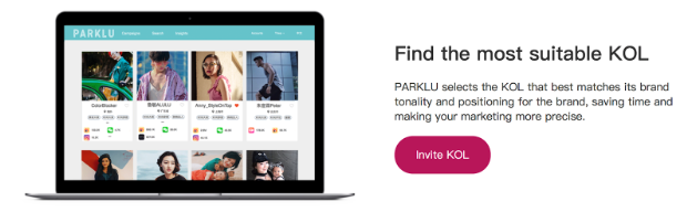 Website copy for KOL agency, Parklu (Via Parklu).
