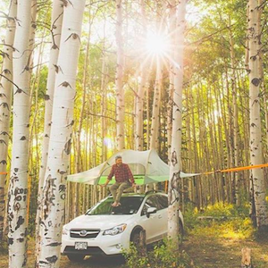 Tentsile Instagram account showing campground