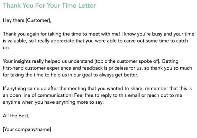 thanks for doing business letter