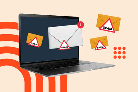 the ultimate list of email spam trigger words: spam emails infecting a laptop