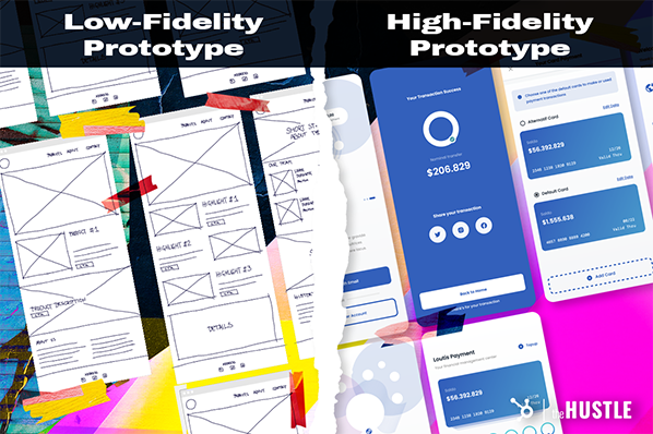 low-fidelity vs. high-fidelity prototypes