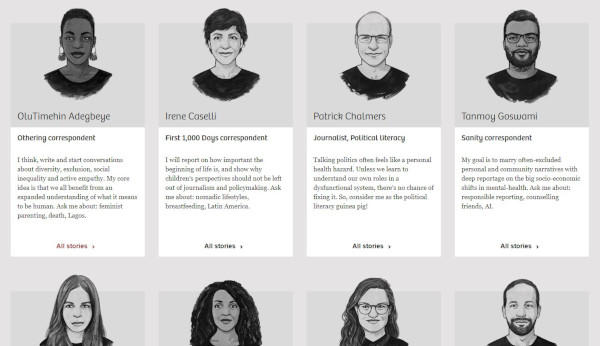 the correspondent meet the team page