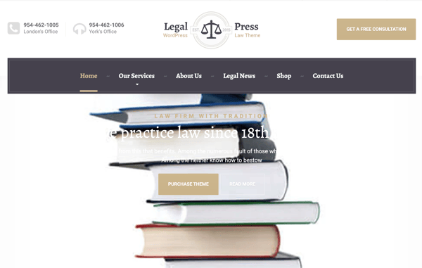 themeisle legalpress legal wordpress theme