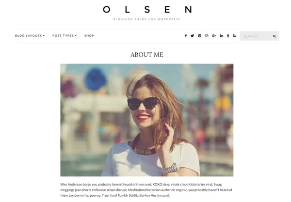 themeisle olsen blogging wordpress theme