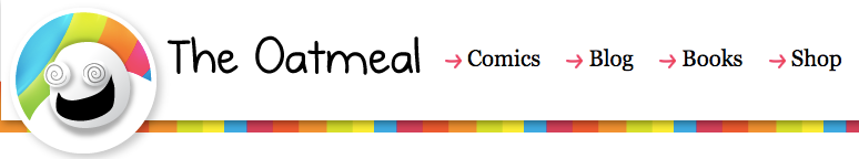 The Oatmeal website header