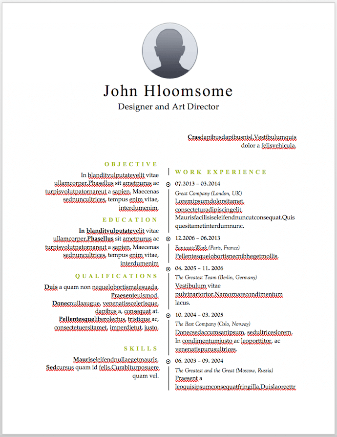 Resume Template Microsoft Word 2014 from blog.hubspot.com