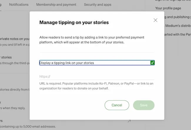 How to use Medium, tipping on stories