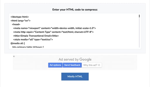 how to create an html email, html email code in Smallseotools