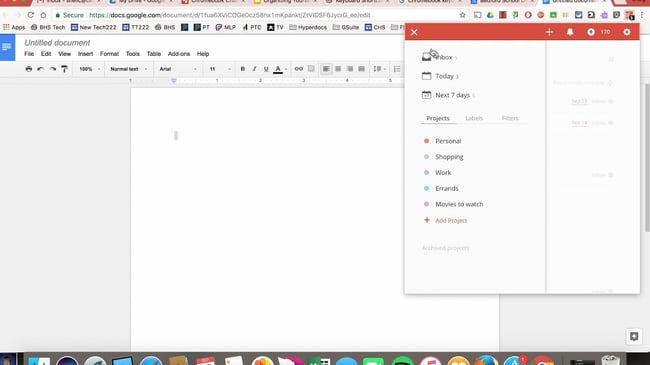 Todoist Chrome extension