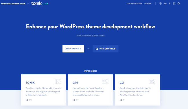 WordPress Starter Theme: Tonik