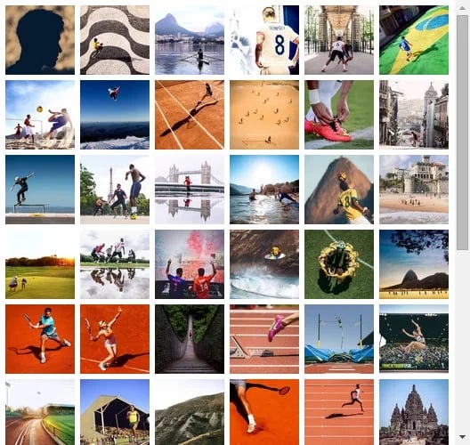 Uniform grid of Instagram images created withSmash balloon social photo feed Instagram WordPress Plugin