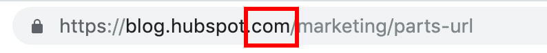 parts of a url: top-level domain