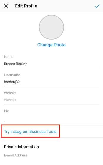 try instagram business tools - instagram display following status