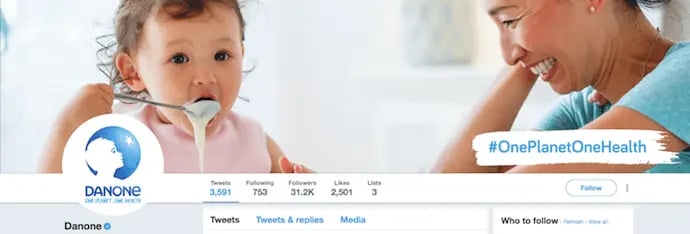 Cute Twitter header image by Danone