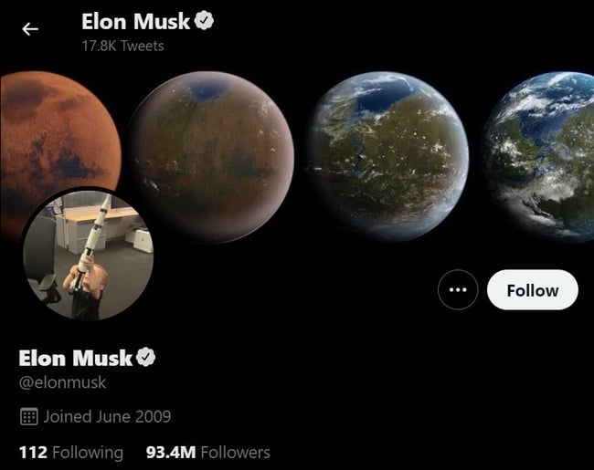 Twitter Energy Individual Account: Elon Musk