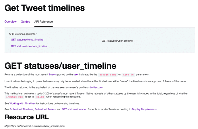 twitter-user-timeline-api