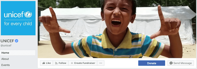 unicef-facebook-business-page