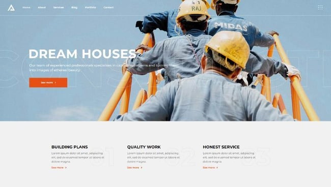 best construction company wordpress themes: Qi Theme 