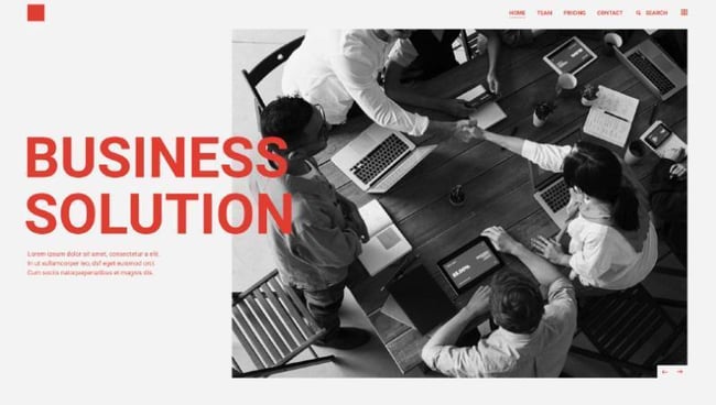 business consulting wordpress themes: qi theme sample for business consulting companies 