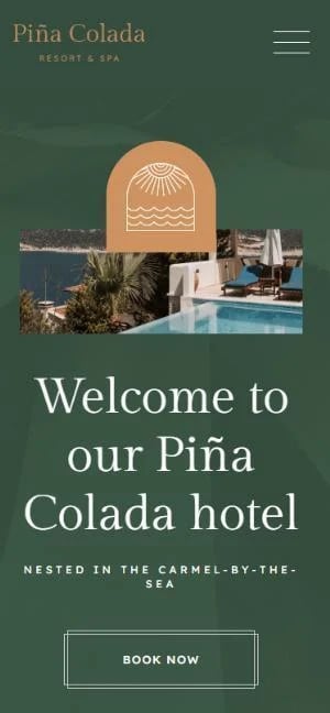 Poster of welcoming guests to Pina Colada hotel
