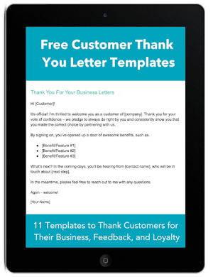 customer thank you letters