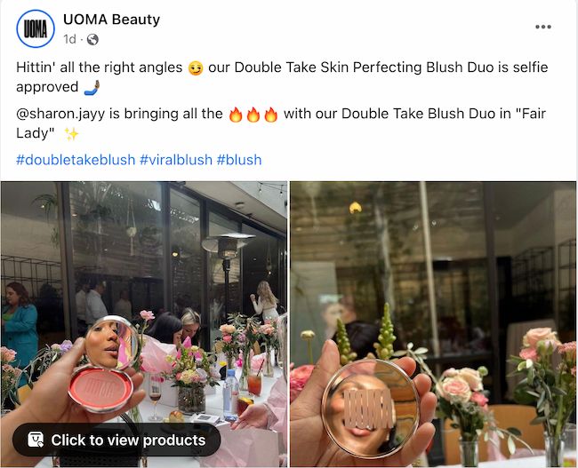 Facebook post ideas: Uoma Beauty