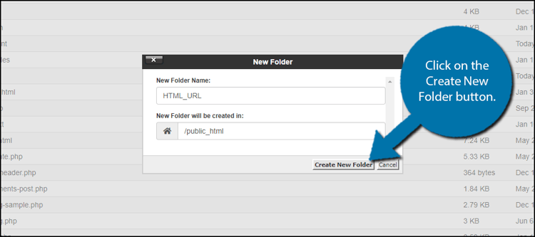 Upload HTML-bestand naar WordPress door een nieuwe map te maken