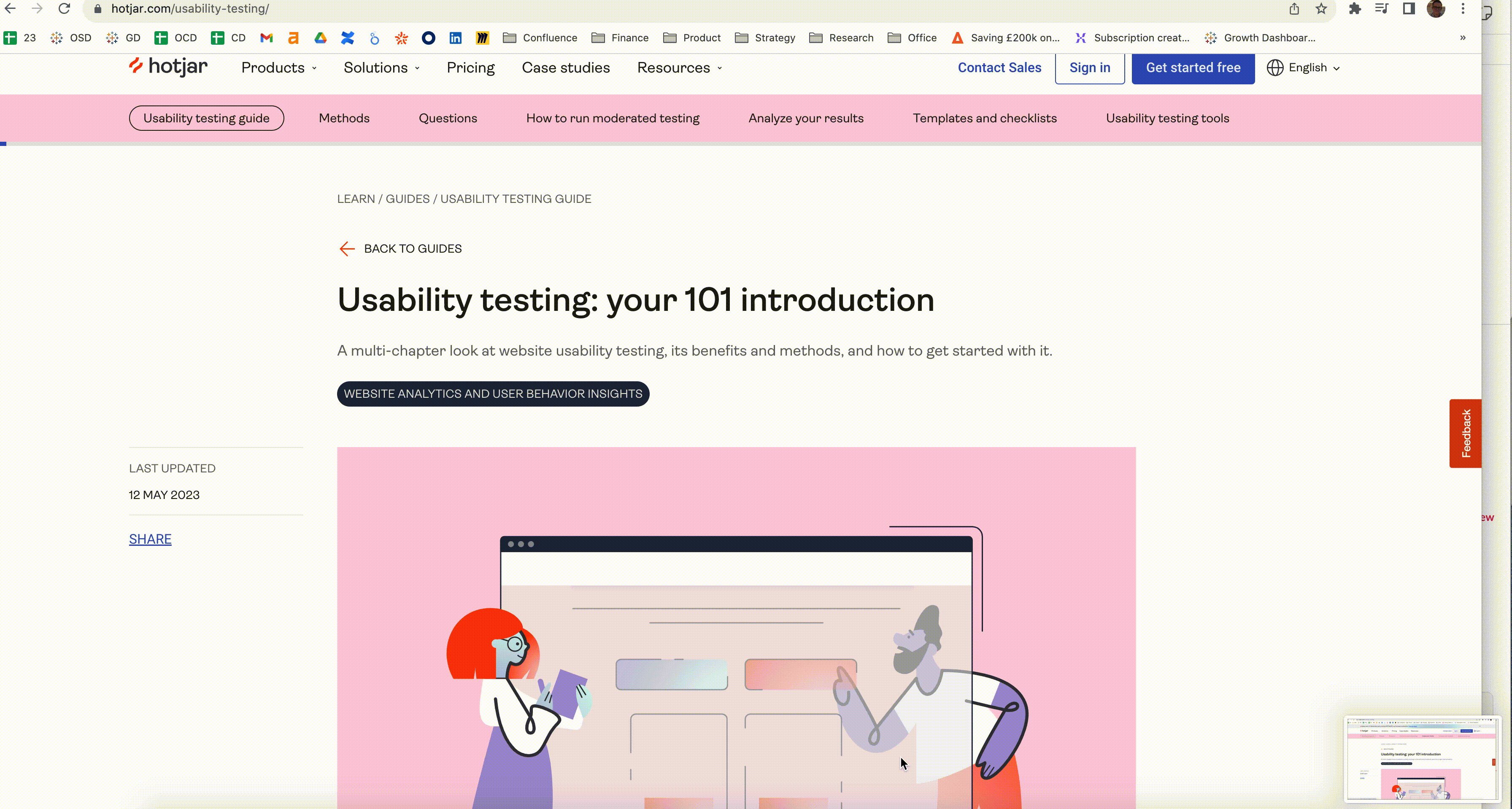 usability test screen recording