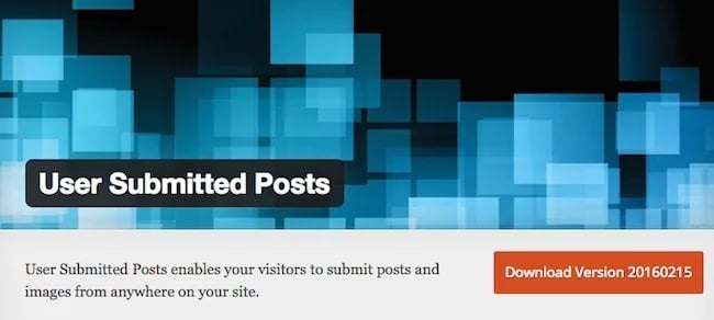 user submitted posts plugin download site
