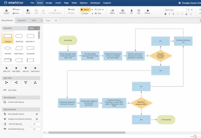 value stream mapping tools, SmartDraw