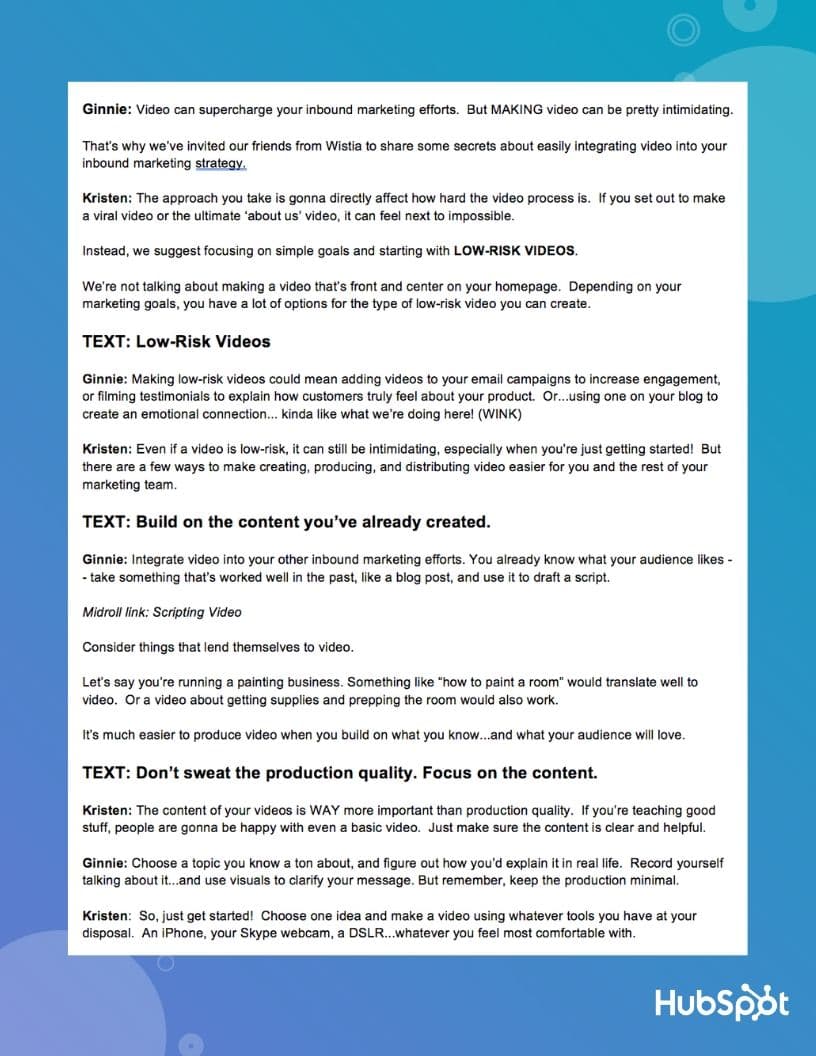 How to Write a Video Script [Template + Video]