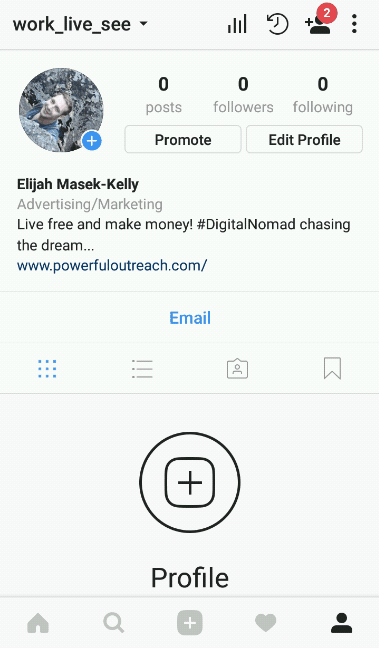 work_live_see_Instagram account page