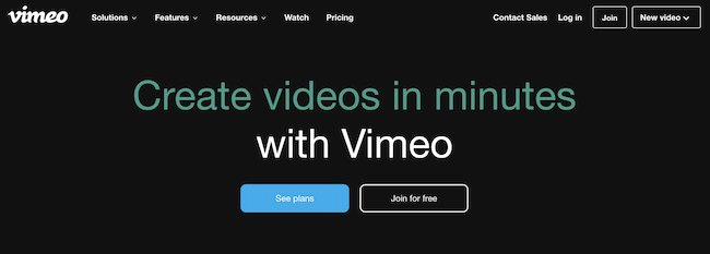 Top video hosting sites: Vimeo