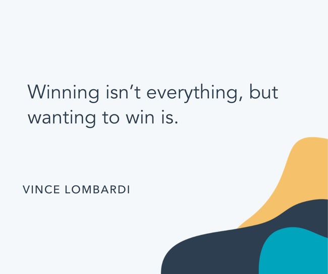 Motivational sales quote by Vince Lombardi, number 46 on the list
