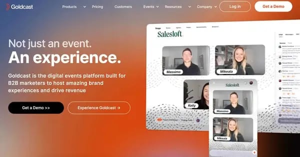 virtual event platform: goldcast 