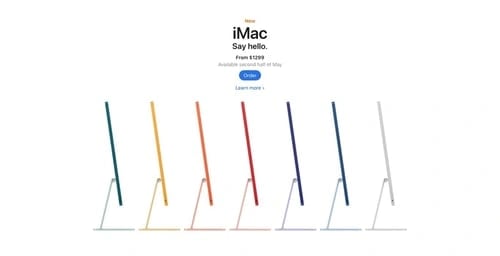 visual hierarchy white space example from Apple