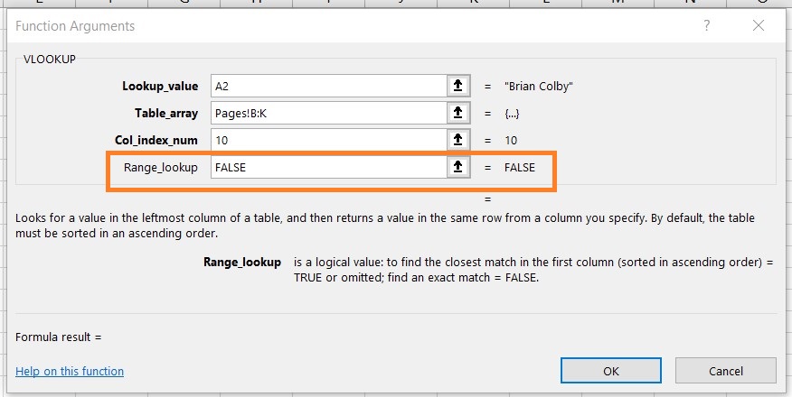 how to use vlookup in excel what goes in each