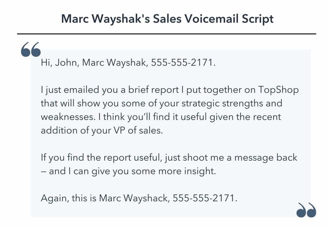 sales voicemail tip 1