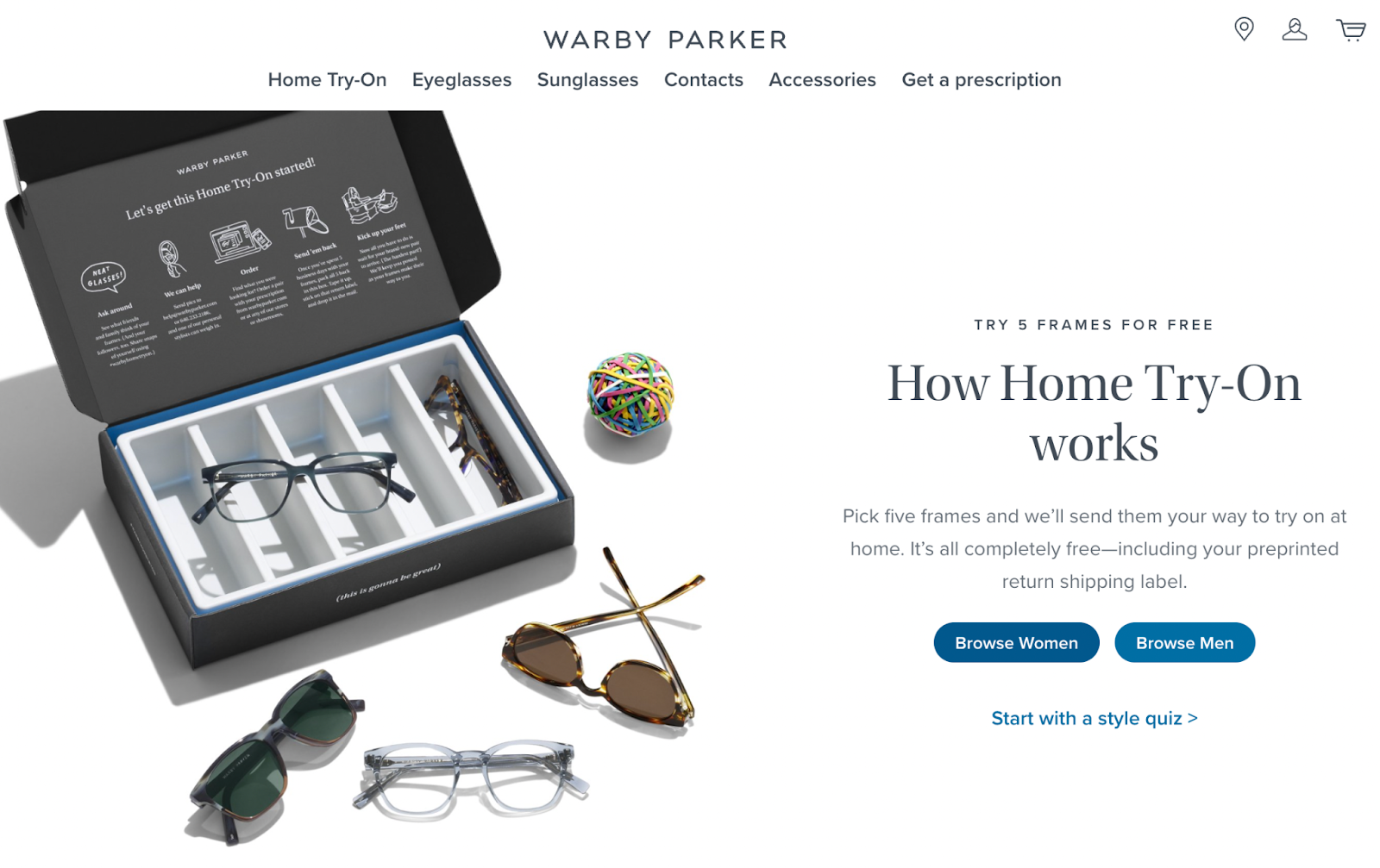 Sample Marketing Example, Warby Parker 