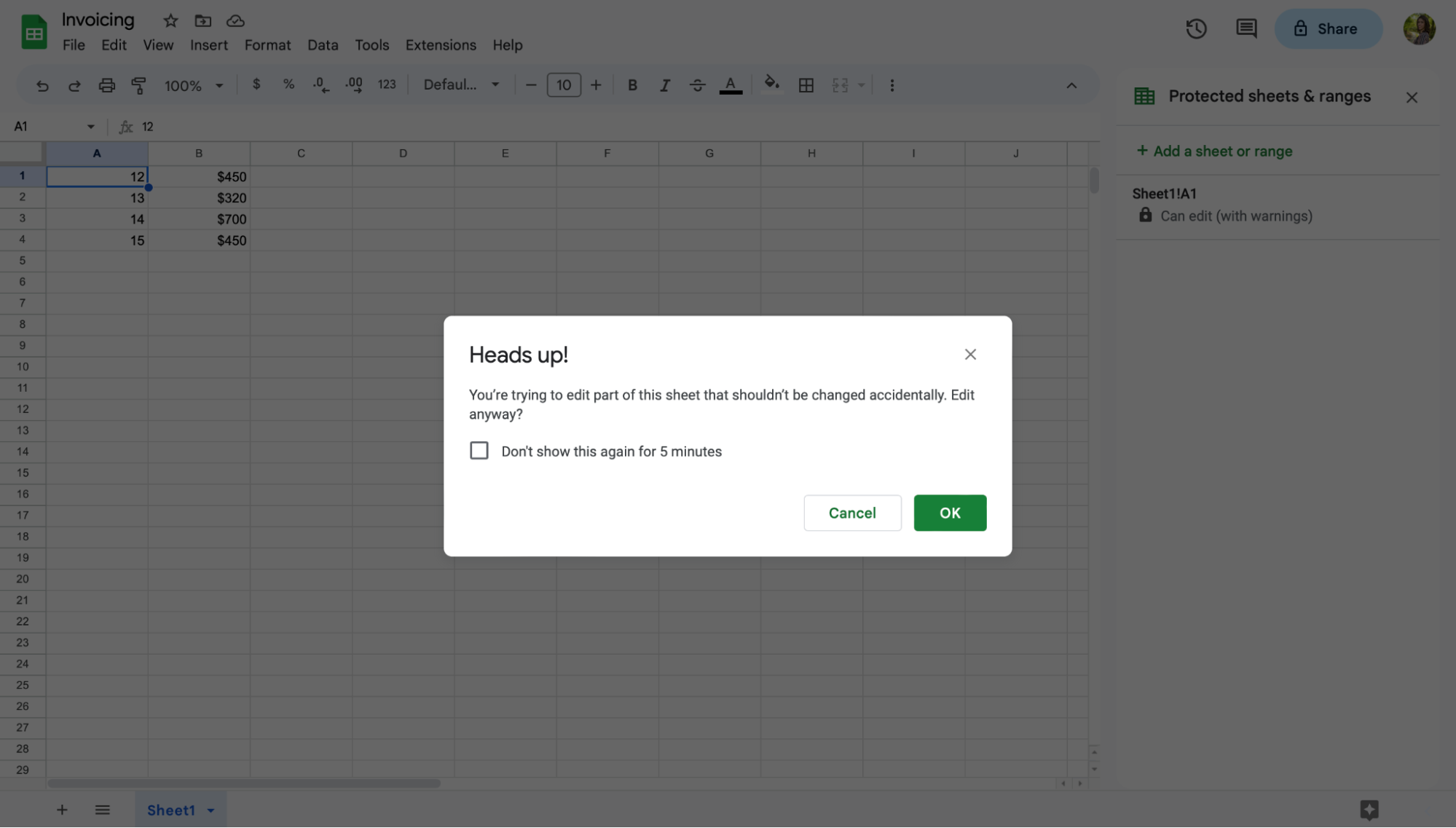 How to Lock Cells in Google Sheets