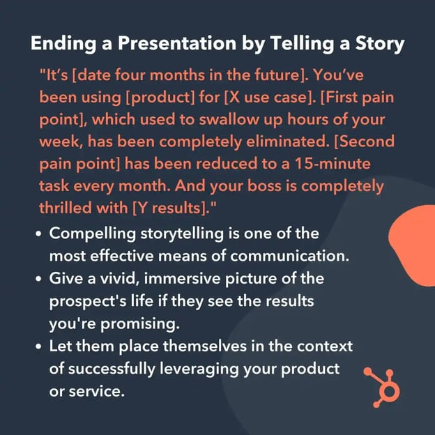 how to end a pitch presentation
