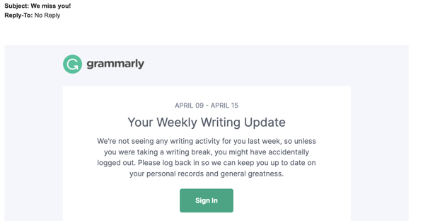 we miss your business letter, grammarly