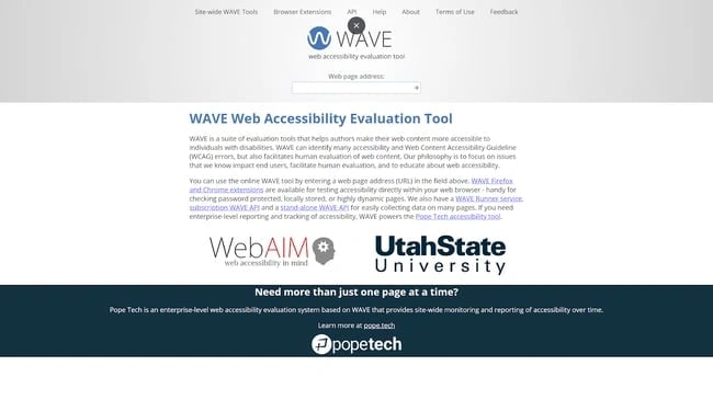 WAVE Web Accessibility Testing Tool