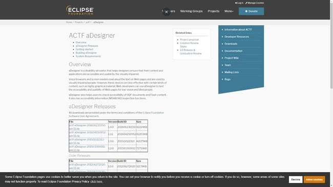 actf web accessibility tool