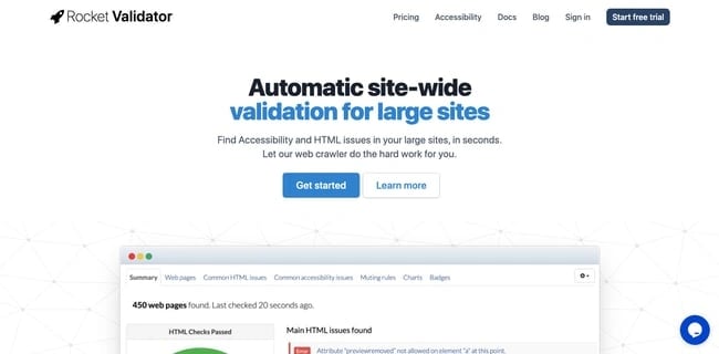 Rocket Validator is an automated accessibility testing tool