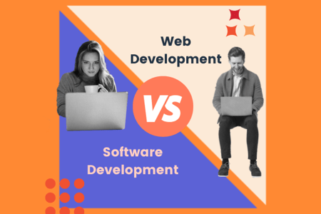 web development vs software development illustration